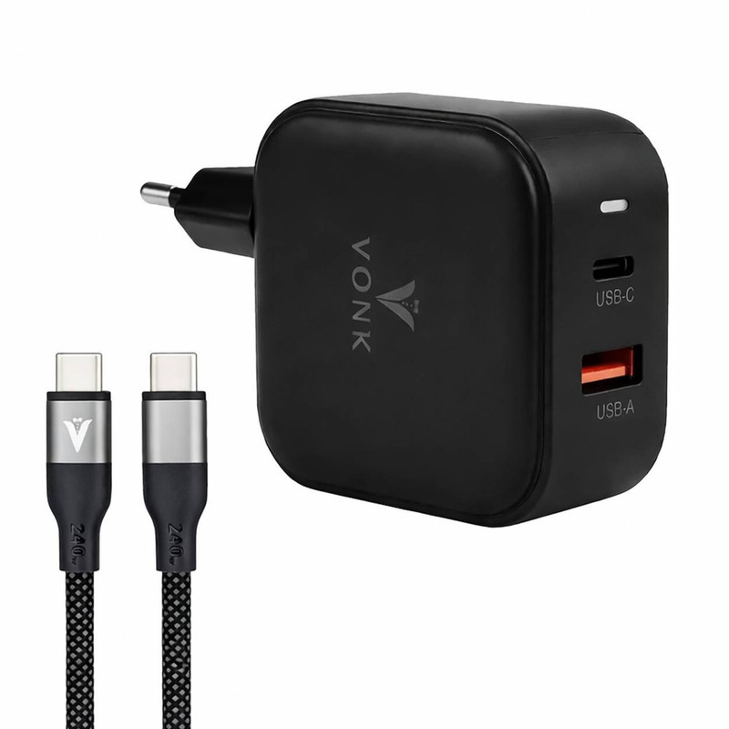 شارژر دیواری 45 وات وونک مدل PD‑45W به همراه کابل USB-C