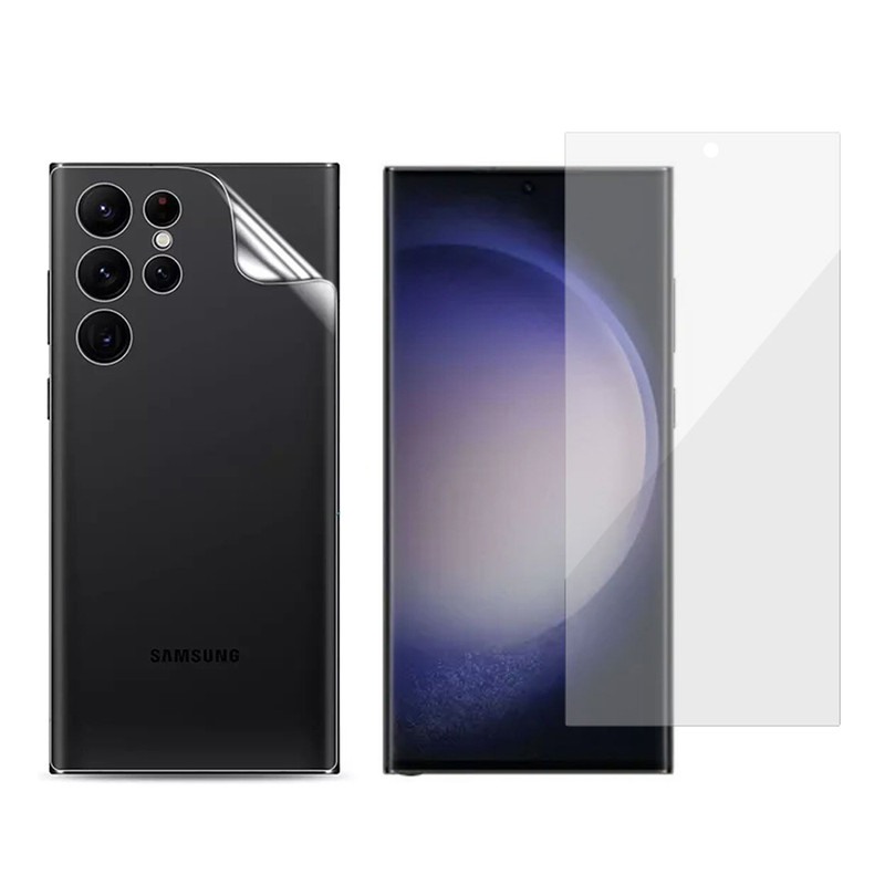 محافظ صفحه نمایش مات بادیگارد مدل Hydro مناسب برای گوشی موبایل سامسونگ Galaxy S23 Ultra به همراه محافظ پشت گوشی